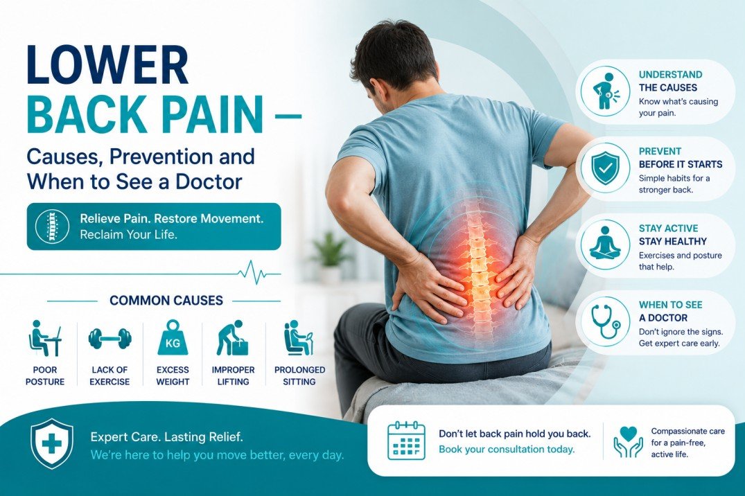 Lower Back Pain — Causes, Prevention and When to See a Doctor